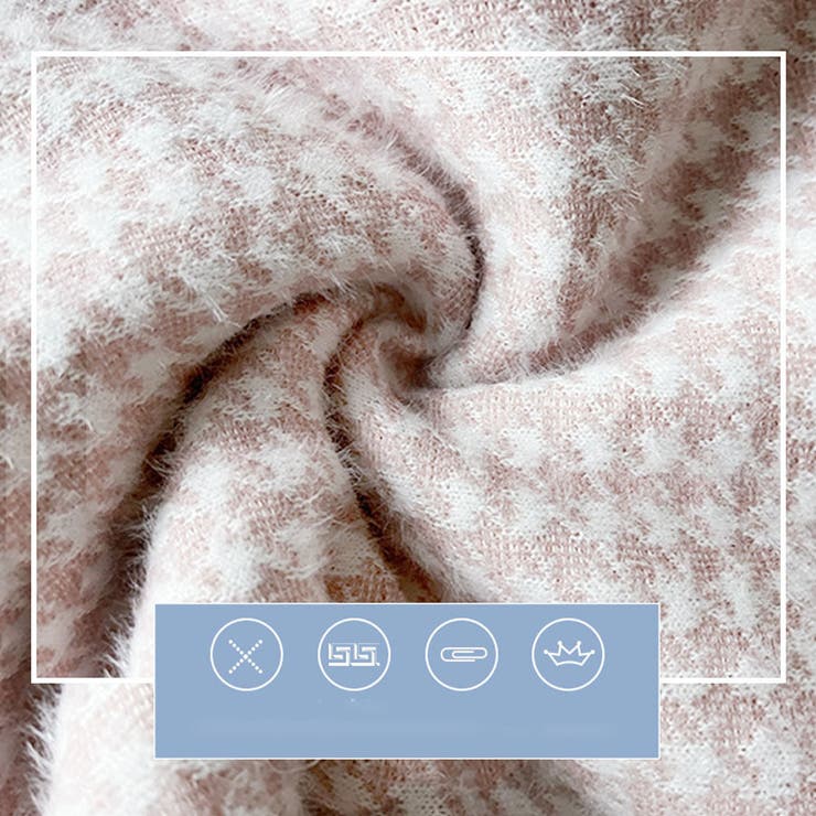 裏起毛パンツ 千鳥格子 ワイドパンツ | shoppinggo | 詳細画像4 