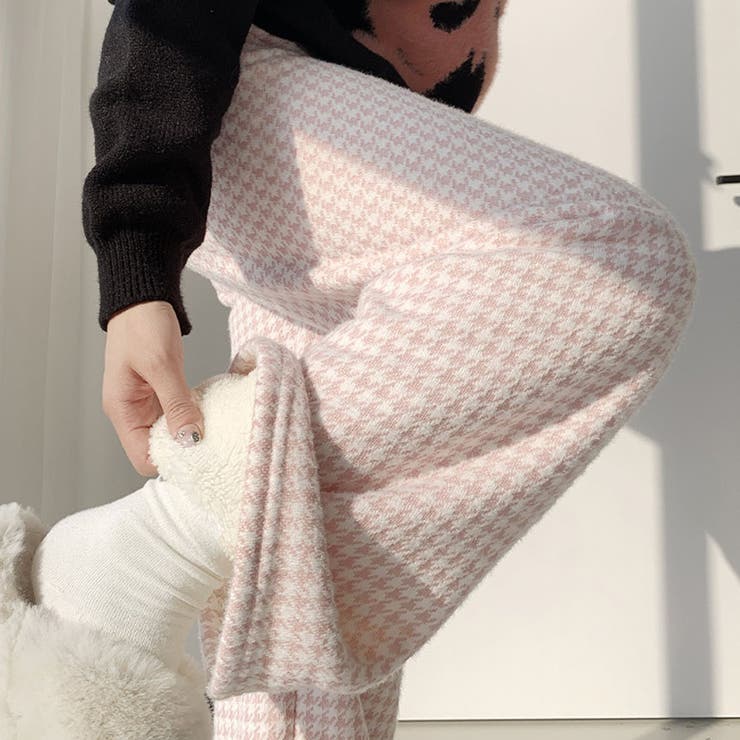 裏起毛パンツ 千鳥格子 ワイドパンツ | shoppinggo | 詳細画像14 