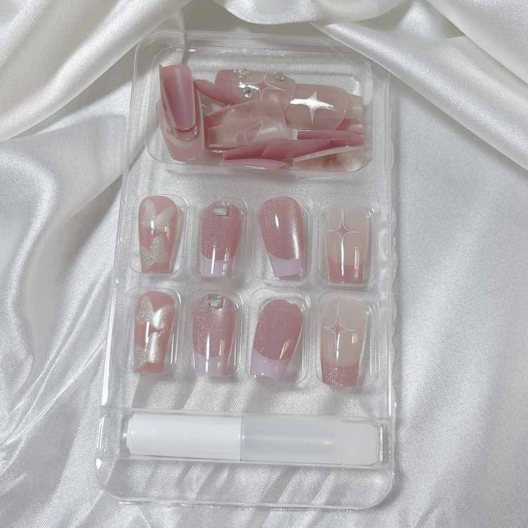 ネイルチップ ピンク ショート | shoppinggo | 詳細画像2 