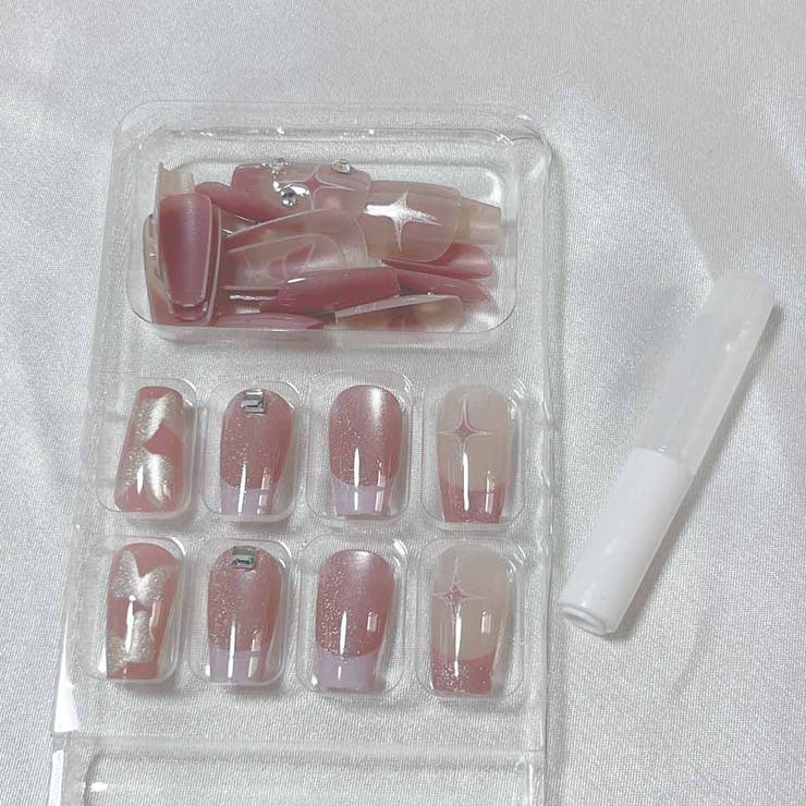 Z849 | ネイルチップ ピンク ショート | shoppinggo