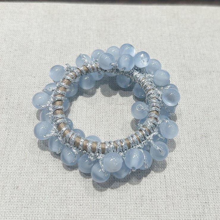 ブルー | ヘアゴム バブル シンプル | shoppinggo