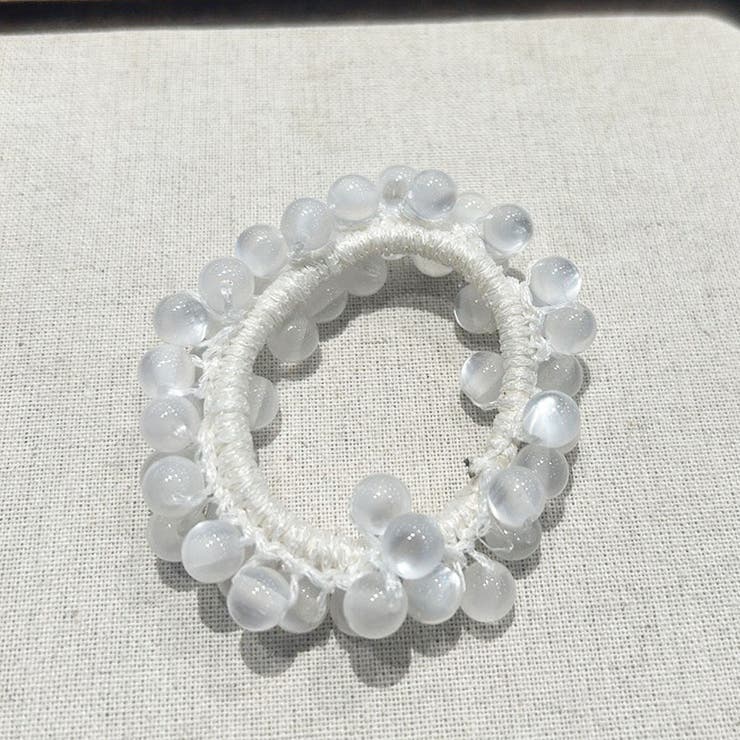 ホワイト | ヘアゴム バブル シンプル | shoppinggo