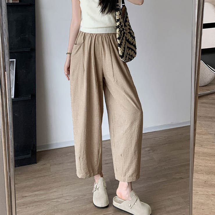 カーキ | ワイドパンツ サマーパンツ 夏服 | shoppinggo