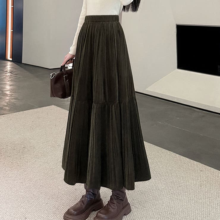 プリーツスカートロング黒 無地スカート ひざ下 | shoppinggo | 詳細画像9 