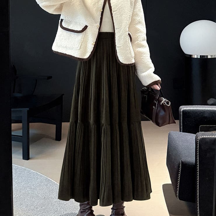 プリーツスカートロング黒 無地スカート ひざ下 | shoppinggo | 詳細画像10 