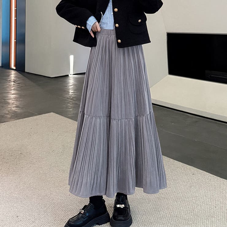 プリーツスカートロング黒 無地スカート ひざ下 | shoppinggo | 詳細画像31 