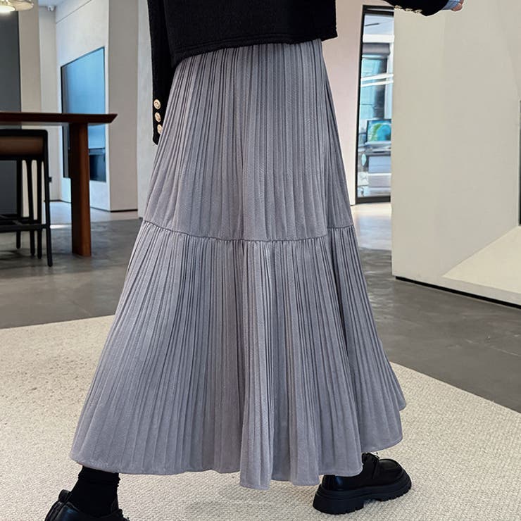 プリーツスカートロング黒 無地スカート ひざ下 | shoppinggo | 詳細画像32 