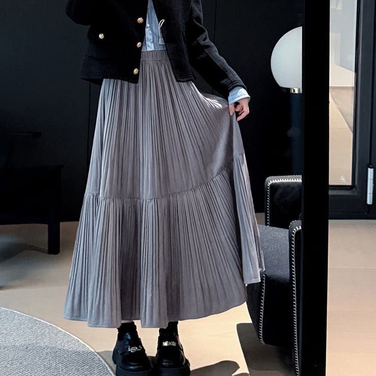 プリーツスカートロング黒 無地スカート ひざ下 | shoppinggo | 詳細画像33 