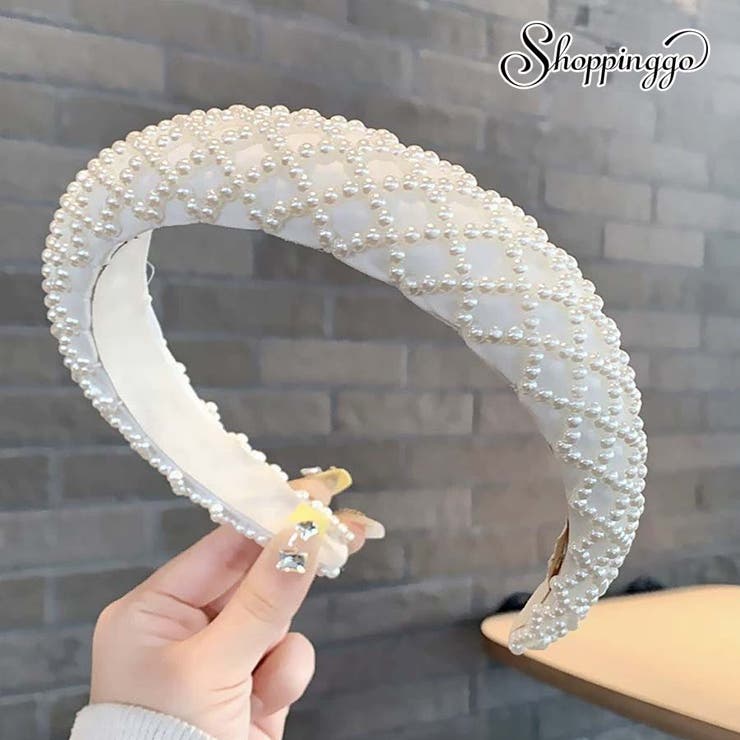 カチューシャ パール 幅広 | shoppinggo | 詳細画像1 