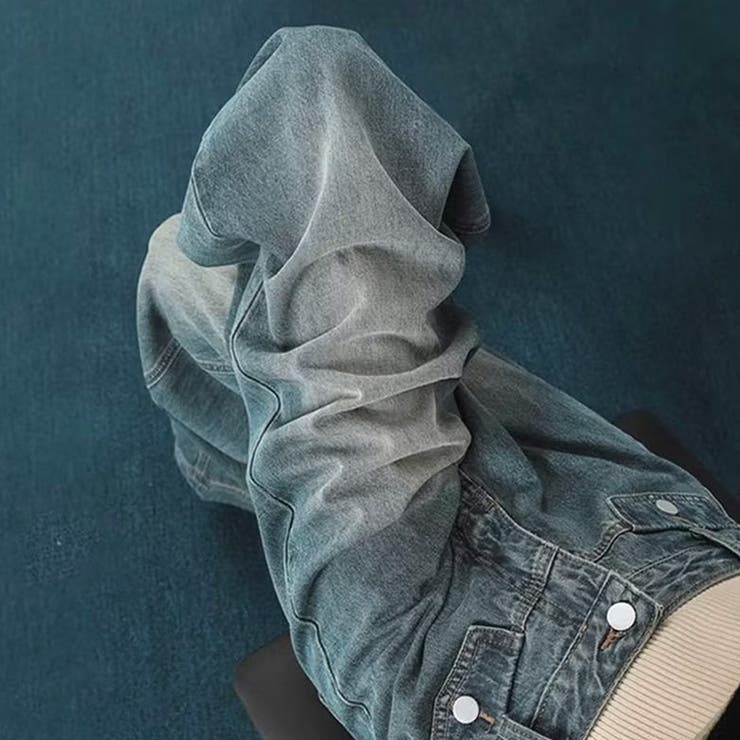 ワイドデニムパンツ ハイウエスト シンプルデニム[品番