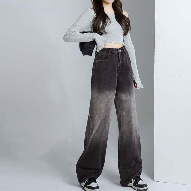 デニムパンツ グラデーション チャコールグレー | shoppinggo | 詳細画像9 