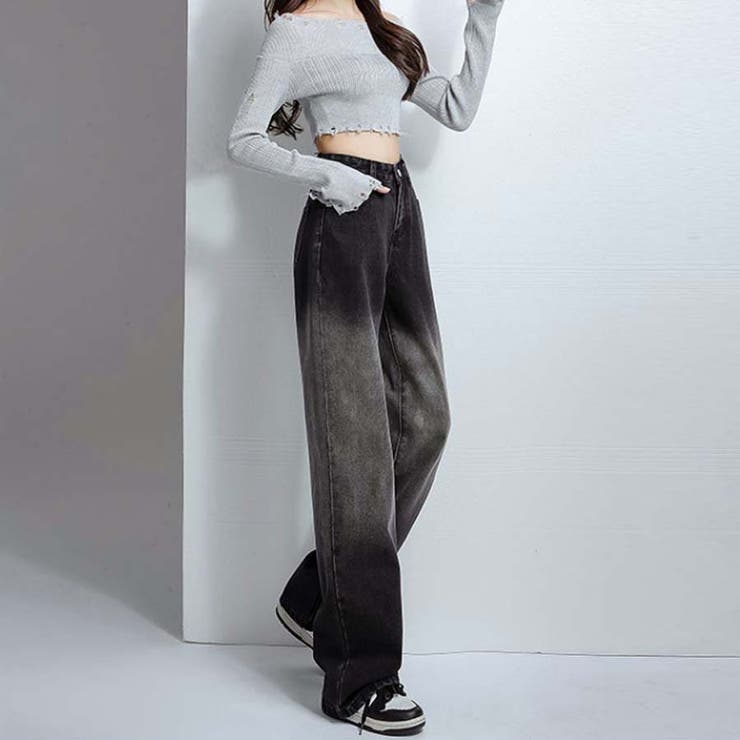 デニムパンツ グラデーション チャコールグレー | shoppinggo | 詳細画像11 