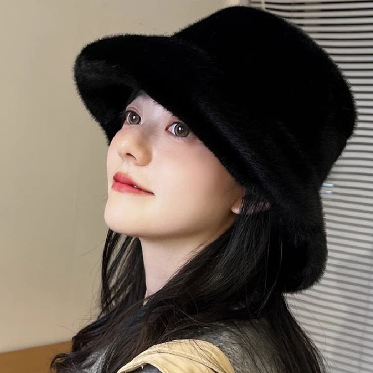 ブラック | バケットハット ファー 帽子 | shoppinggo