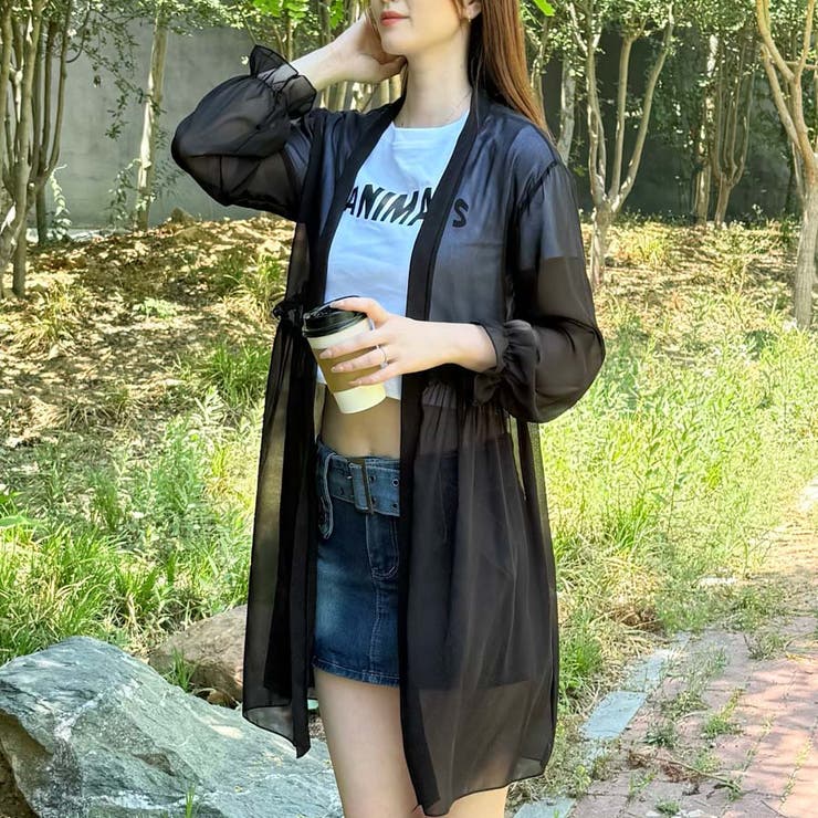 シアーカーディガン 透け感 UV対策 | shoppinggo | 詳細画像27 