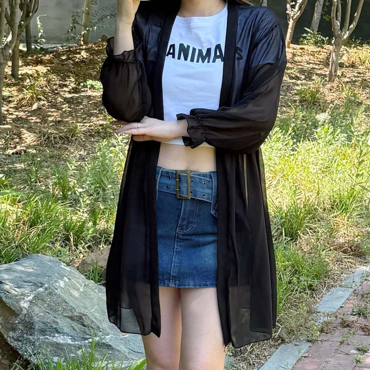 シアーカーディガン 透け感 UV対策 | shoppinggo | 詳細画像28 