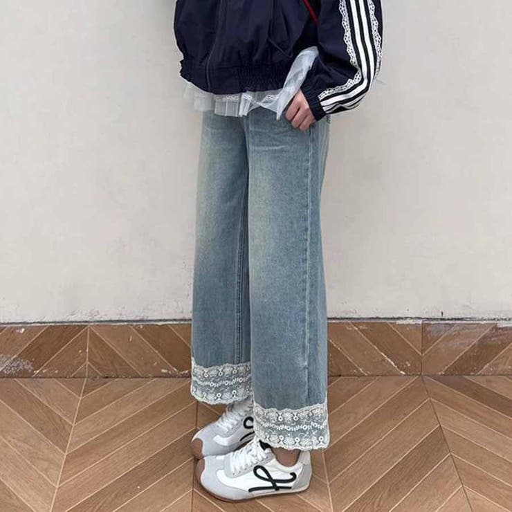 デニムパンツ 低身長 裾レース付き | shoppinggo | 詳細画像17 