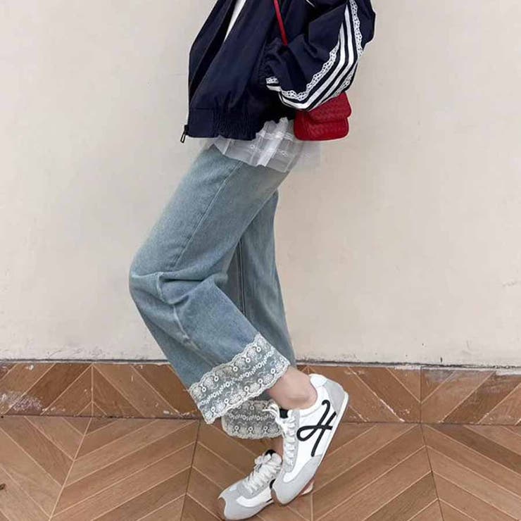 デニムパンツ 低身長 裾レース付き | shoppinggo | 詳細画像18 