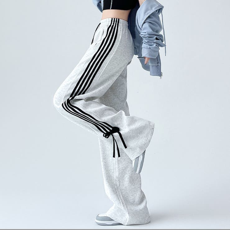 ライトグレー | ラインパンツ ジョガーパンツ サイドライン | shoppinggo