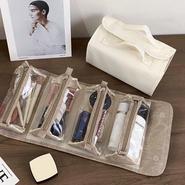 化粧ポーチ トラベルポーチ 取り外し可能 | shoppinggo | 詳細画像12 