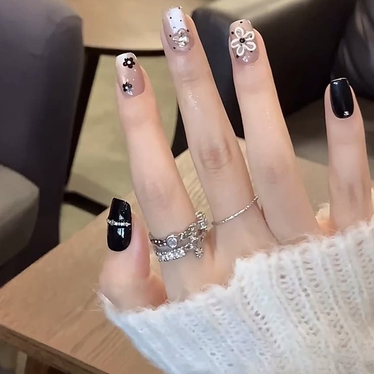 MJ661BK | ネイルチップ ショート キラキラ | shoppinggo