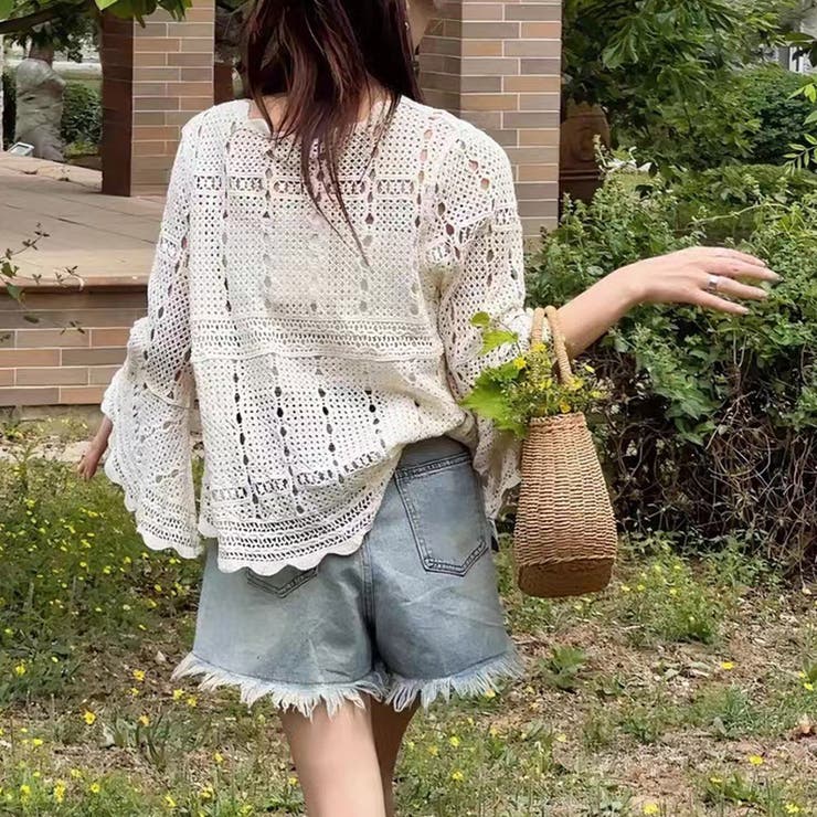 ニット 透かし編み シアーニット | shoppinggo | 詳細画像19 