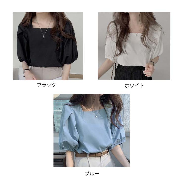 夏新作 パフスリーブ ブラウス | shoppinggo | 詳細画像2 