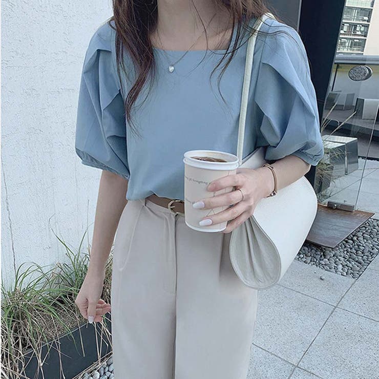 夏新作 パフスリーブ ブラウス | shoppinggo | 詳細画像3 