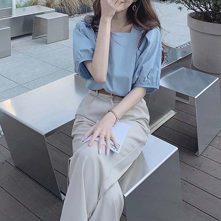 夏新作 パフスリーブ ブラウス | shoppinggo | 詳細画像10 