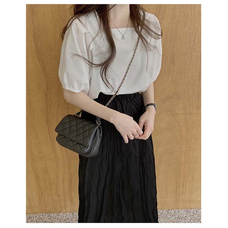 sono ブラック パフスリーブ ブラウス SONO THE STANDARD】【SONO】ちびフリルブラウス【blsis20240628