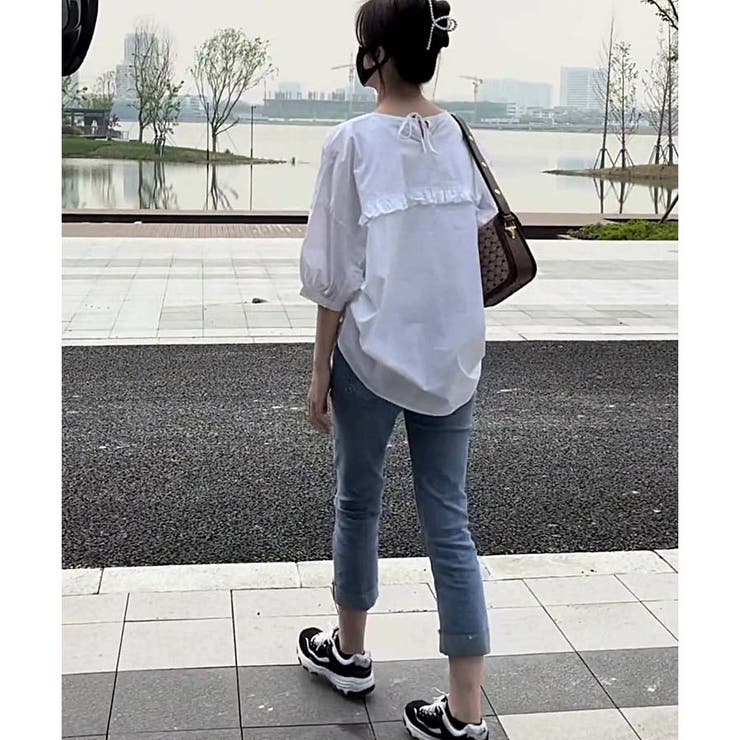 ブラウス バックリボン シャツトップス半袖 | shoppinggo | 詳細画像5 