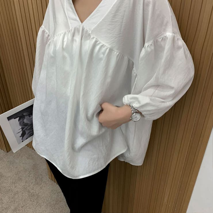 シャツ 秋服ブラウス Vネック | shoppinggo | 詳細画像6 
