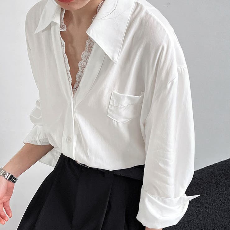 新作ブラウス シャツ レース付きトップス | shoppinggo | 詳細画像3 
