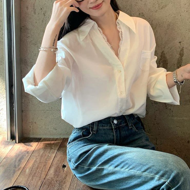 新作ブラウス シャツ レース付きトップス | shoppinggo | 詳細画像10 