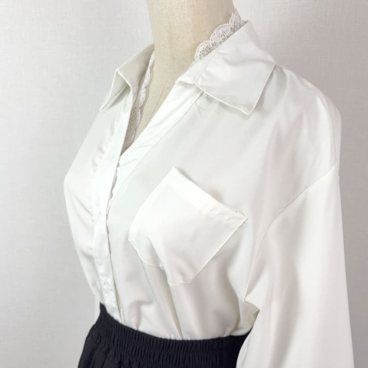 新作ブラウス シャツ レース付きトップス | shoppinggo | 詳細画像44 
