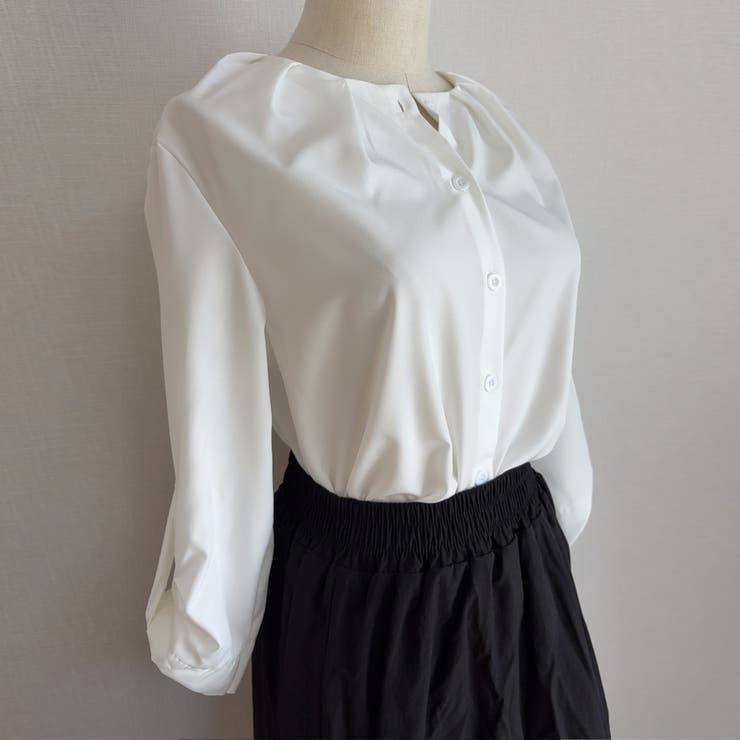 シャツ キーネック フロントタック | shoppinggo | 詳細画像6 