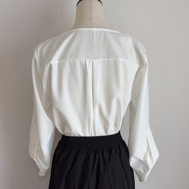 シャツ キーネック フロントタック | shoppinggo | 詳細画像8 