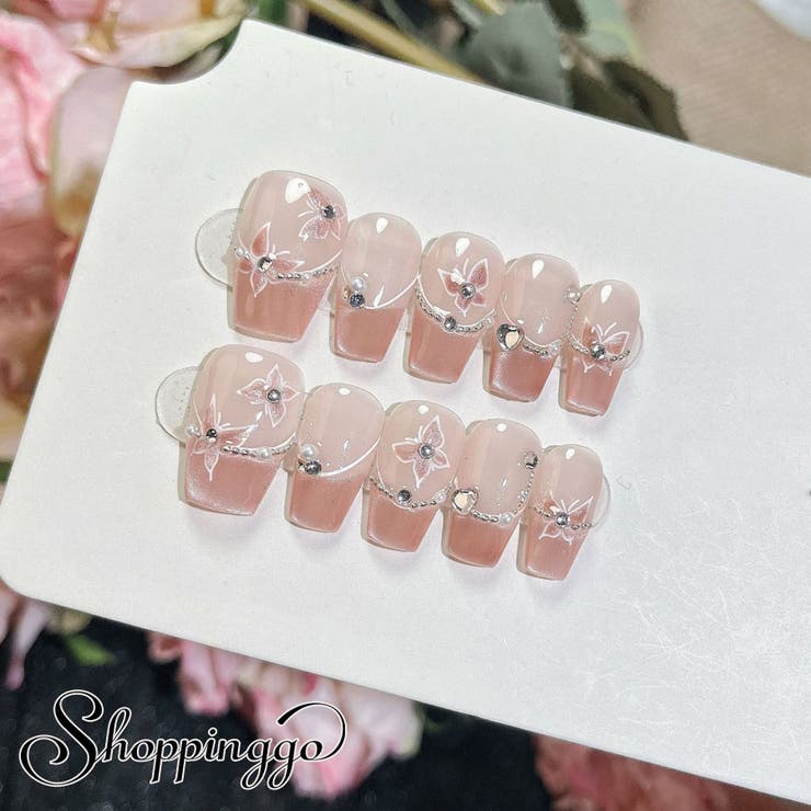 ネイルチップ ショート ブライダル | shoppinggo | 詳細画像1 