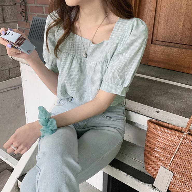 新作ブラウス シャツブラウス スクエアネック | shoppinggo | 詳細画像21 