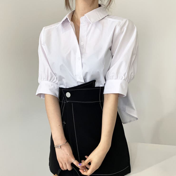 バックプリーツシャツ タック ブラウス | shoppinggo | 詳細画像4 