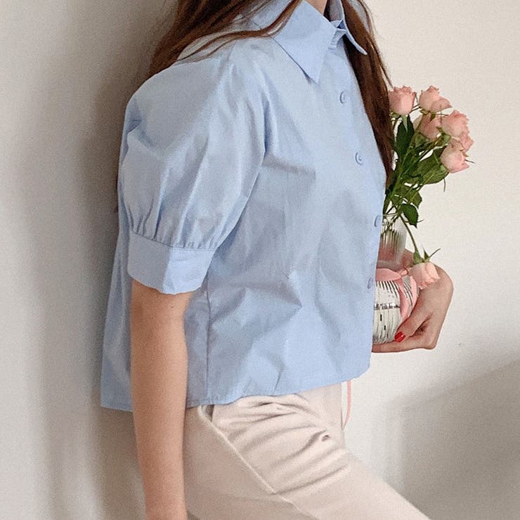 バックプリーツシャツ タック ブラウス | shoppinggo | 詳細画像17 