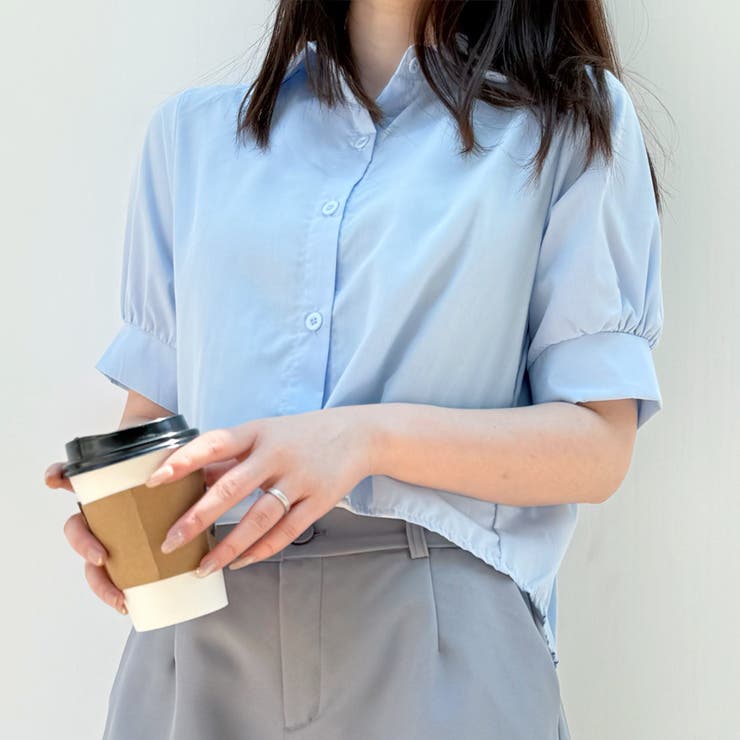 バックプリーツシャツ タック ブラウス | shoppinggo | 詳細画像25 