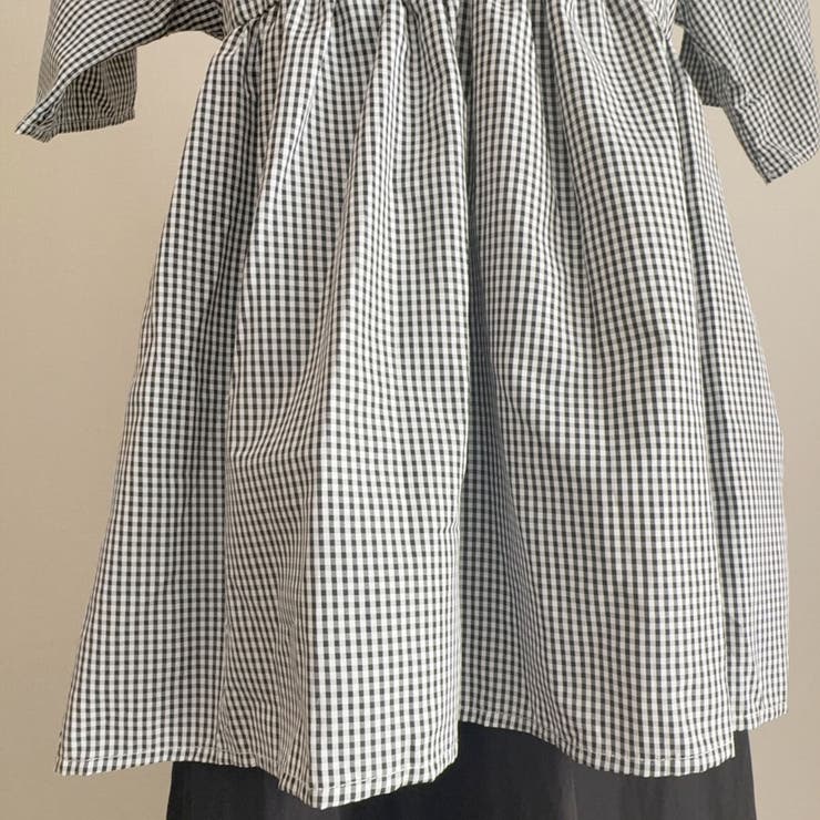 アシンメトリーフリルシャツ 半袖 チェックシャツ | shoppinggo | 詳細画像17 