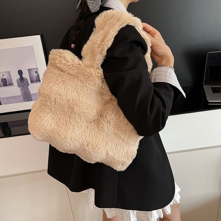 ファーバッグ ふわふわ ミニトートバッグ | shoppinggo | 詳細画像6 