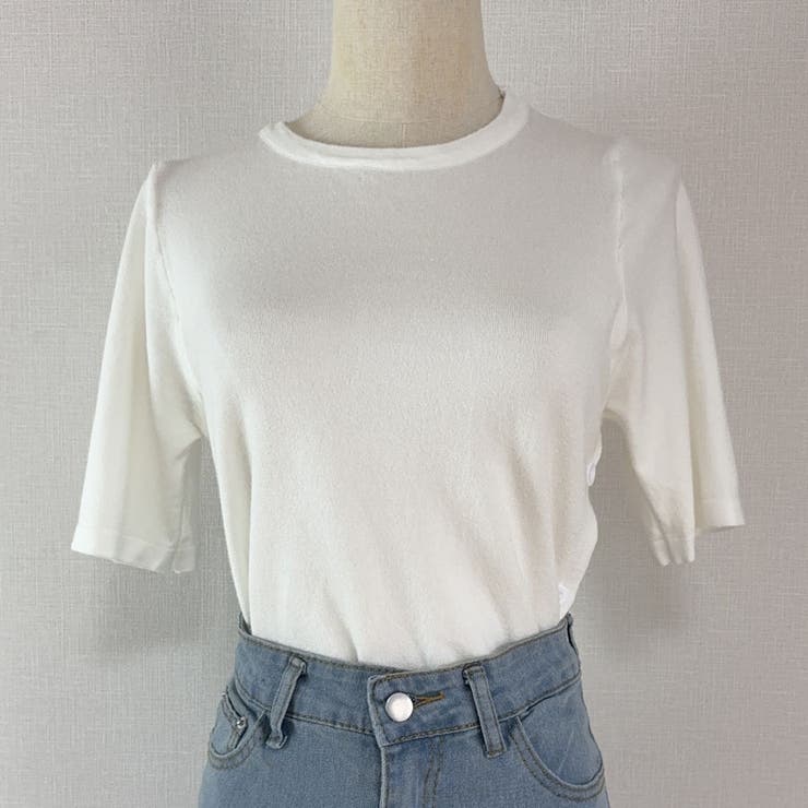 夏服 サイドボタンサマーニット 半袖 | shoppinggo | 詳細画像4 