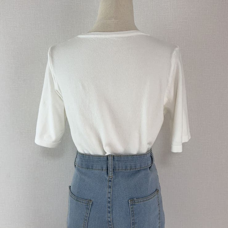 夏服 サイドボタンサマーニット 半袖 | shoppinggo | 詳細画像6 