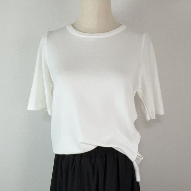 夏服 サイドボタンサマーニット 半袖 | shoppinggo | 詳細画像11 