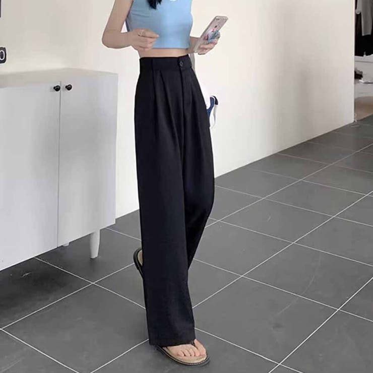 タックワイドパンツ スラックス リラックスパンツ | shoppinggo | 詳細画像4 