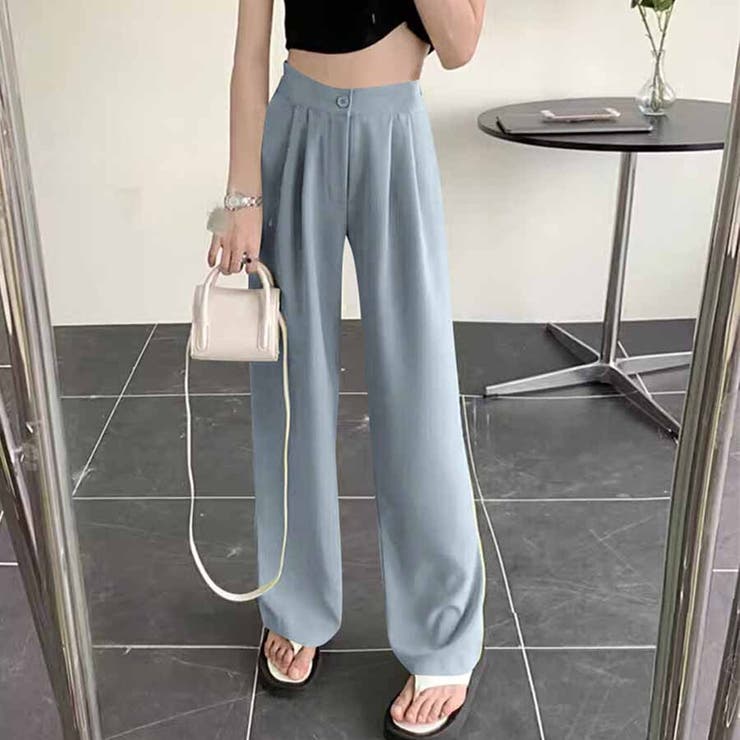 タックワイドパンツ スラックス リラックスパンツ | shoppinggo | 詳細画像5 