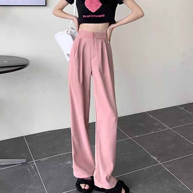 タックワイドパンツ スラックス リラックスパンツ | shoppinggo | 詳細画像12 
