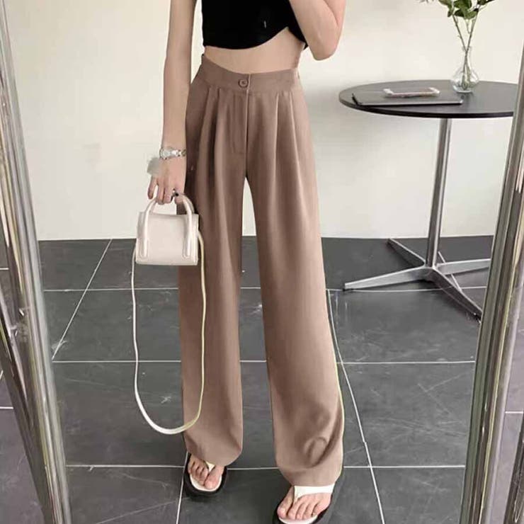 タックワイドパンツ スラックス リラックスパンツ | shoppinggo | 詳細画像13 